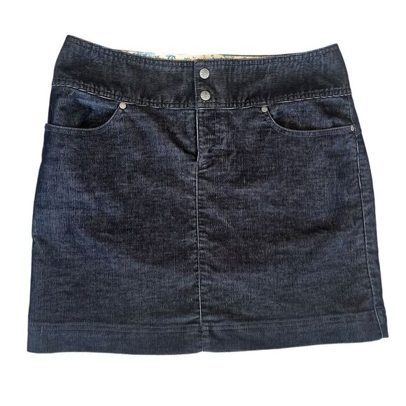 ATHLETA BLACK‎ CORDUROY A-LINE BUTTON MIKI SKIRT WOMENS SIZE 8 - Picture 5 of 13